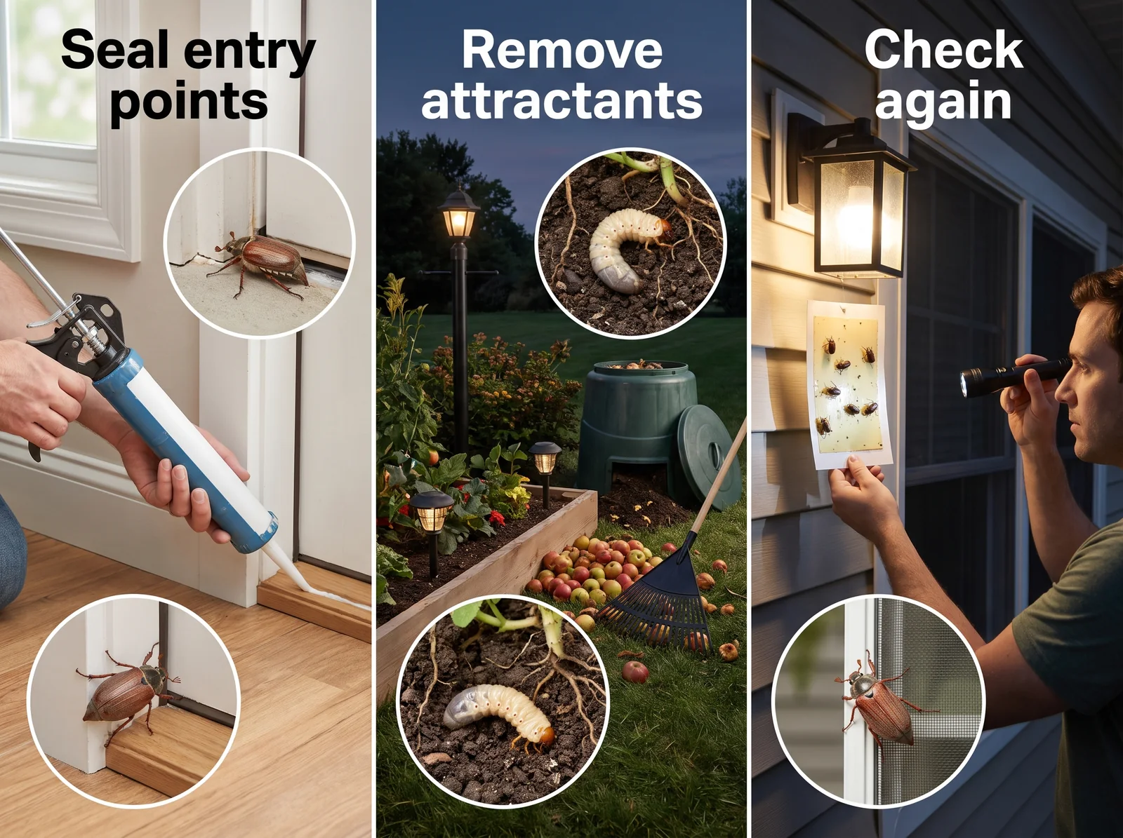 June Beetle — prevention and entry points